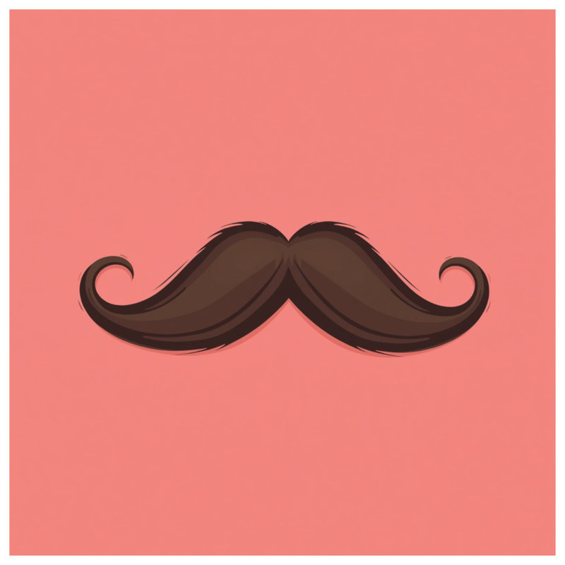 Housses de couette brun avec moustache frisée, Queen