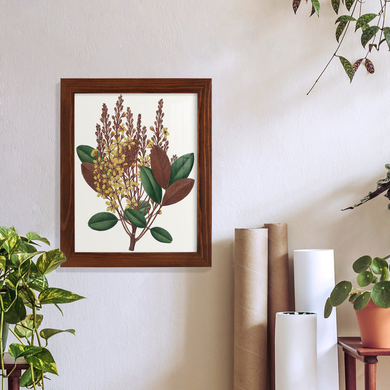 Fall Foliage II, reproduction d'art encadrée, H 11 po x l 9 po x P 1 po, Châtaigne