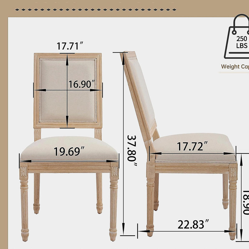 Chaise rembourrée avec pieds en bois