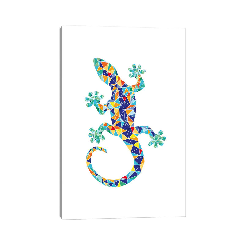 Gaudi Mosaic Dragon - impression d'art graphique, H 12 po x l 8 po x P 0,75 po, Toile tendue