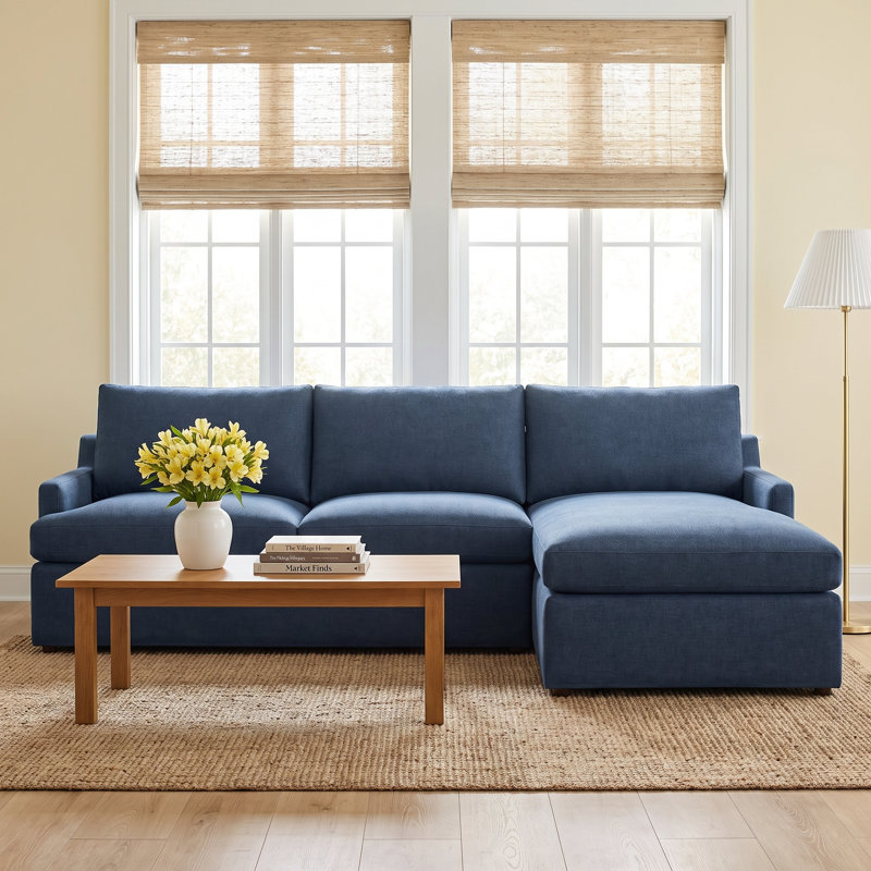 Wrenley 3-Piece Slipcovered Modular Sectional, Nomad Snow Crypton® Chenille