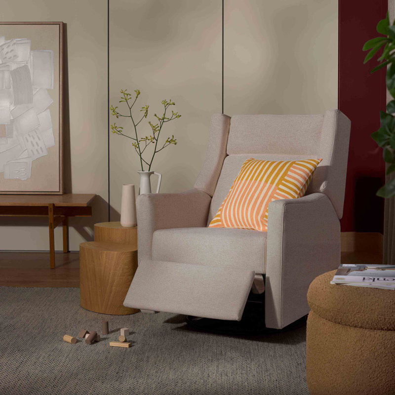 Kiwi Plus Power Recliner and Swivel Glider with Power Adjustable Headrest and USB Port, Beach Eco