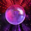 Grande boule disco en argent avec anneau suspendu-564149740
