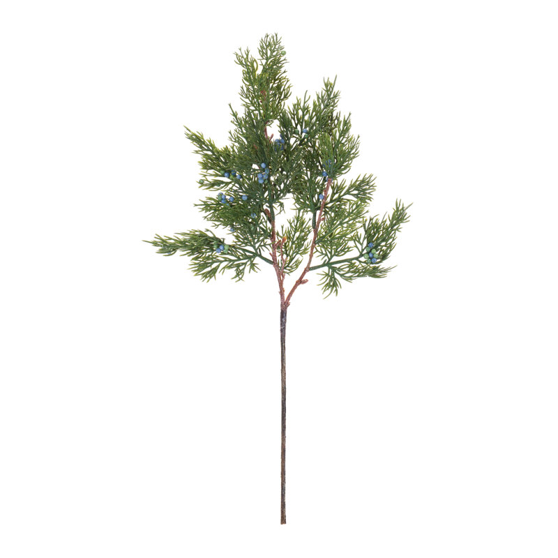 20" Green and Blue Potted Pine Spray Set