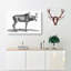 An Elk in Black and White by George Shaw - Wrapped Canvas Drawing Pint - Wrapped Canvas-55367677