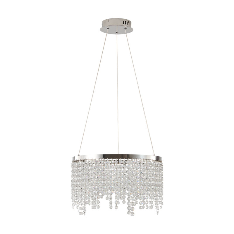 Modern Raindrop Crystal Chandelier - Adjustable LED Pendant Light with Dimmable Color Temperature for Dining Room & Living Room
