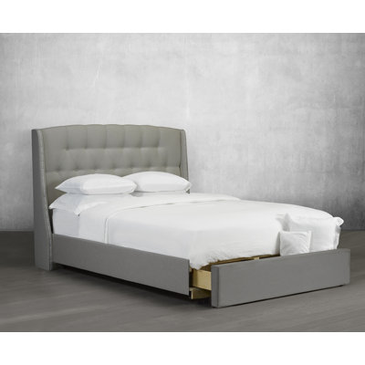Lit plateforme en tissu d’ameublement Stoneking