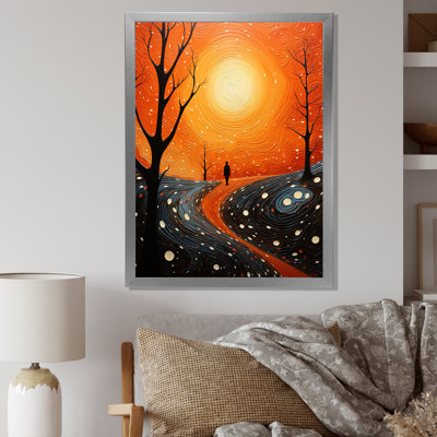 Orangeraie aérienne, pointillisme, salon, art mural