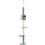 Centre d'escalade pour chat 85,5 "à hauteur réglable - 4 avec poteau à griffes, boules suspendues. Doux et confortable. Gris. Centre d'activité pour chats jusqu'à 10 livres. Poids léger et solide