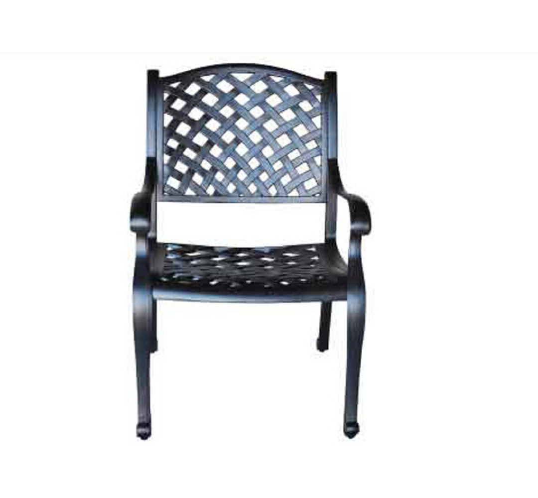 Nola Aluminum Outdoor Dining Armchair Darby Home Co