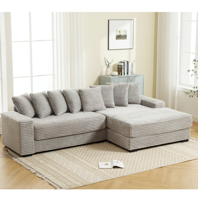 Oversized Two-Piece Couches L Shaped Sofa by Hokku Designs