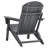 Adirondack Chair Plastic, Set Of 2 All-Weather Portable Folding Fire Pit Chair, Outdoor Adirondack Patio Chair With Cup Holder, With Relaxing Arm Rest Ergonomic, For Garden, Backyard - Gray-1701066854