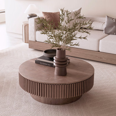 Table basse ronde avec rangement 39,37 po