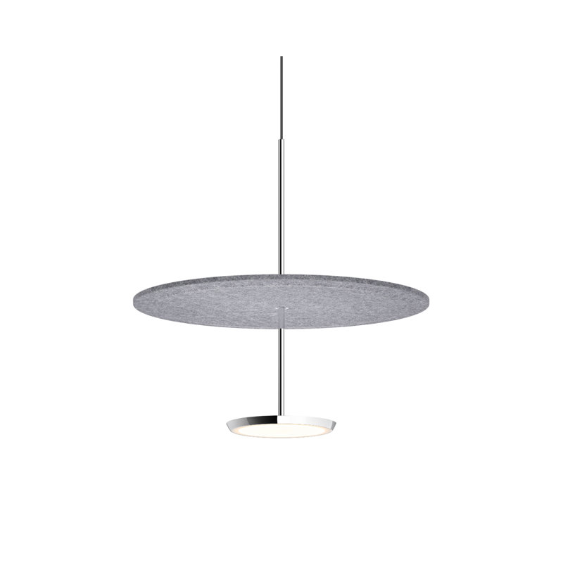 Sky Sound Pendant, Anthracite, 17.5" H x 17.5" W x 17.5" D, Silver