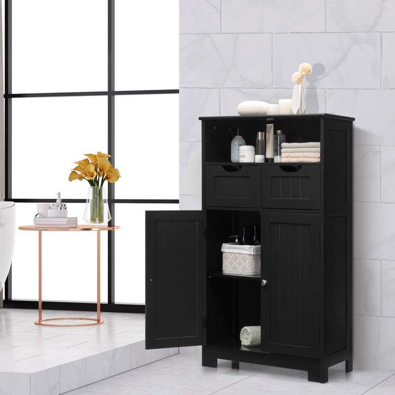 Rumaysaa Bathroom Cabinet, Black