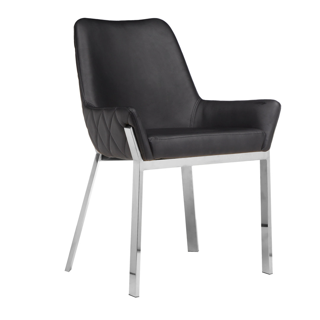 Pangea Home Hudson Tufted Upholstered Arm Chair - Dining Chairs Set of 2 – Modern Upholstered Accent Chairs for Kitchen, Dining Room, Living, or Breakfast  (Set of 2) Willa Arlo™ Interiors Upholstery 