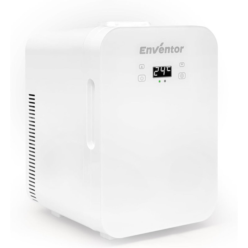 0.35 Cubic Feet Portable Countertop Mini Fridge With Cooling And Warming Modes Black, White