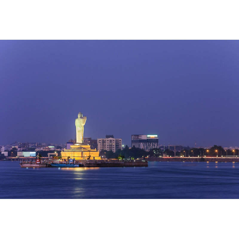 Lake Hussain Sagar, Hyderabad, India - Wrapped Canvas Print, 30cm H x 46cm W x 3.8cm D