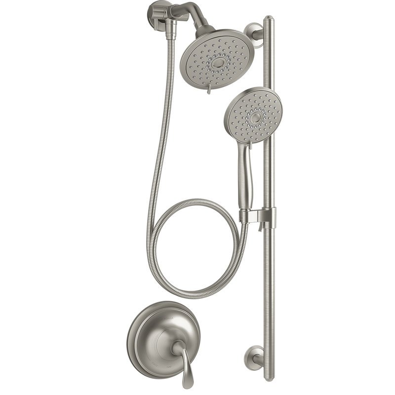 Ensemble de douche Kohler Forté Performance, ensemble de douche multifonction 2,5 GPM et douchette à main, trois réglages de jet