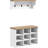 2-In-1 Coat Rack Shoe Bench Set