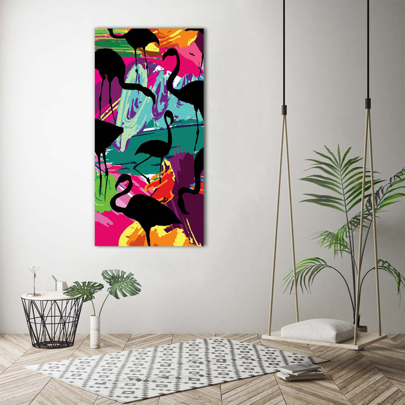 Flamingos - Wrapped Canvas Print