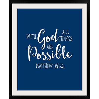 " Matthew 19:26 - Scripture Art "