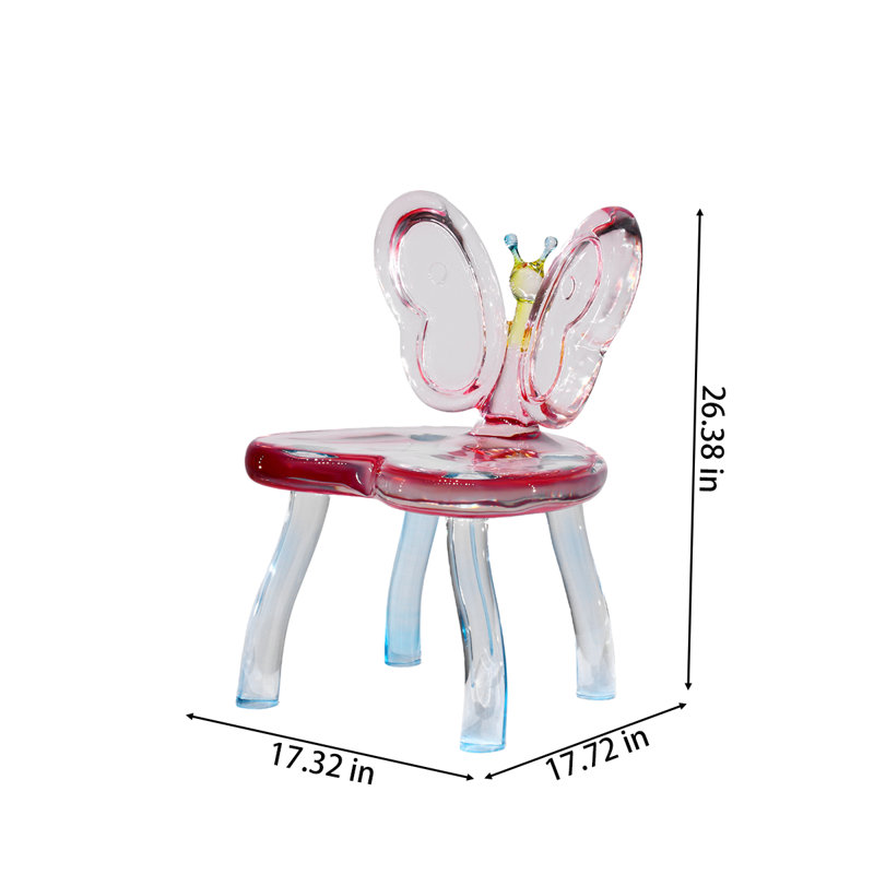Creative transparent resin crystal butterfly chair