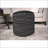 Pouf, Modern Cylindrical Handcrafted Water-Resistant | Black | Waterproof Fabric-493183499