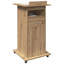 Lectern With Wheels & Drawer 55X55x107 Cm Engineered Wood-1692473989