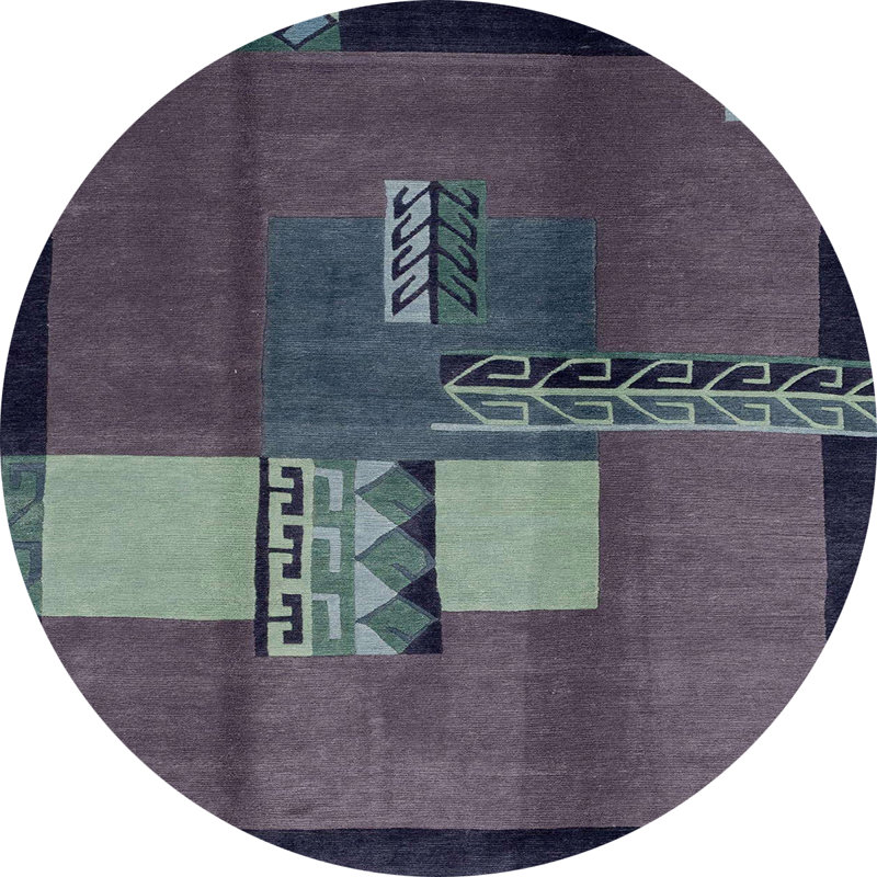 Abstract Indoor Rug, Round 8'