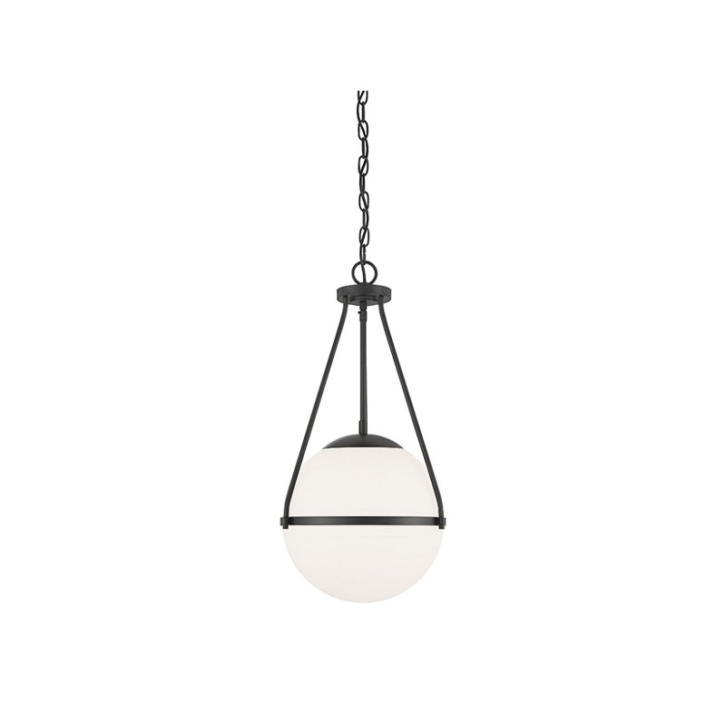 Romo 1-Light Pendant in Matte Black, Matte Black