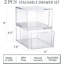 Ensemble de 2 bacs de rangement empilables en plastique transparent