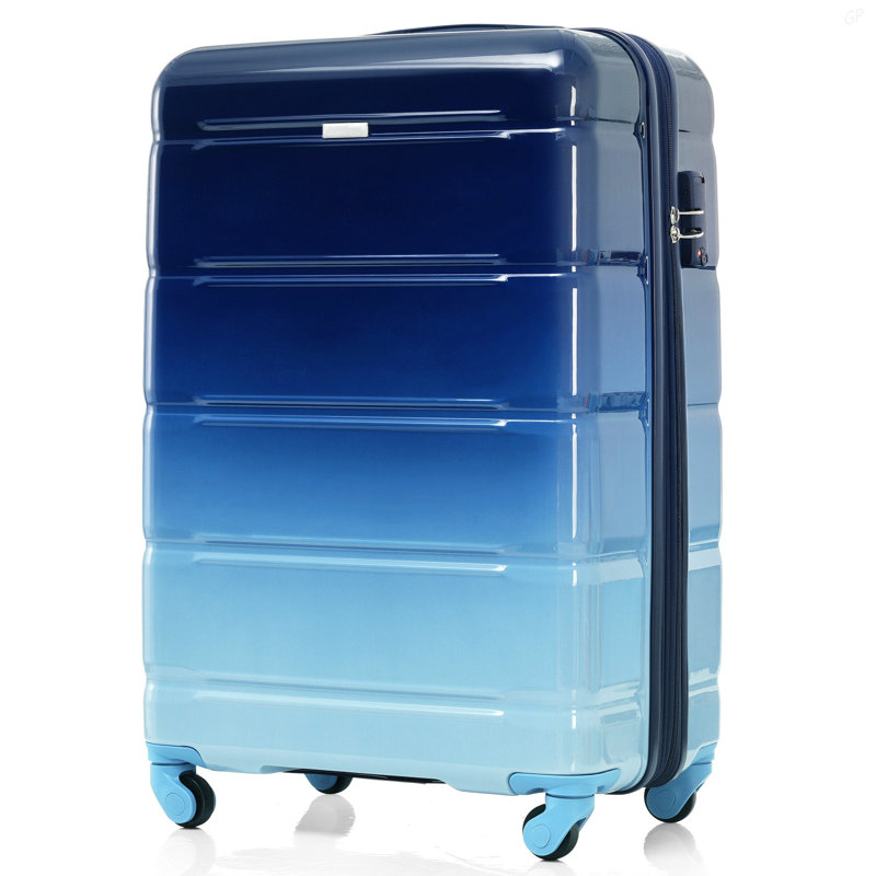 Ensemble de 3 valises - Valise à carreaux 20 po avec sac de toilette à sec TSA, H 8,15 po x l 18,73 po x P 12,03 po, Marine