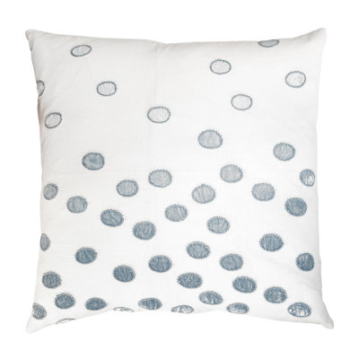 Ovals Embellished Square Pillow Cover & Insert