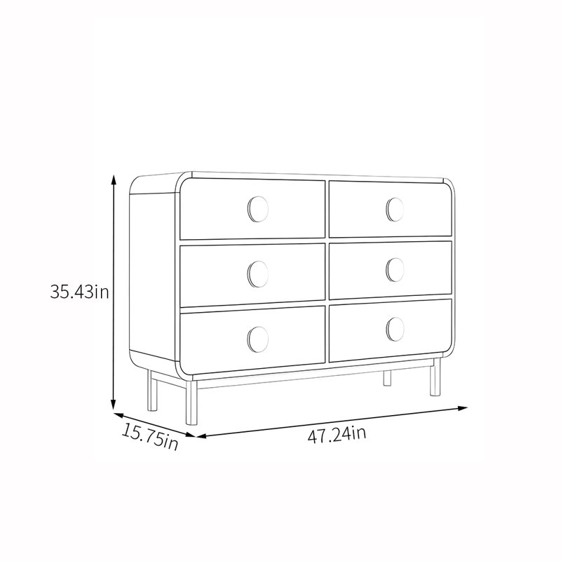 Commode simple moderne de style nordique