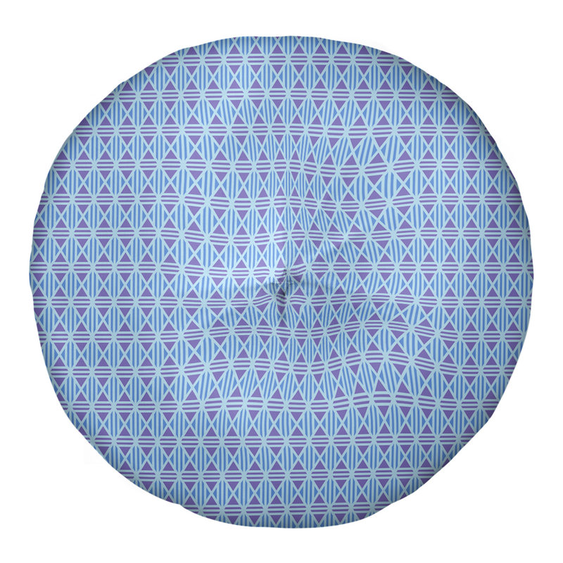 Coussin de sol Katelyn Elizabeth, 26 po x 26 po, Bleu clair et mauve