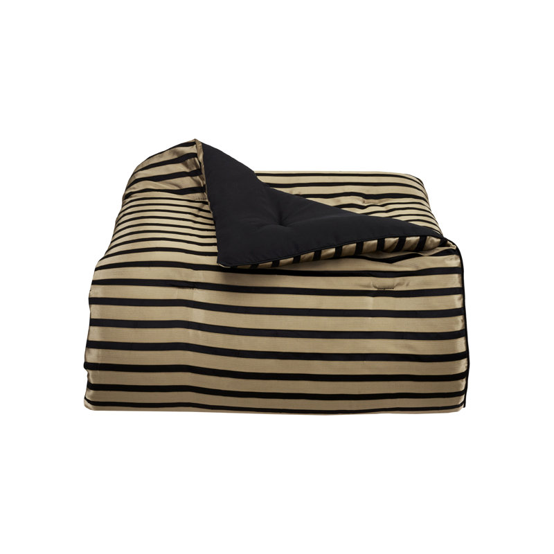 Calvari - Black And Gold California King 4Pc. Comforter Set, California King Comforter + 2 King Shams