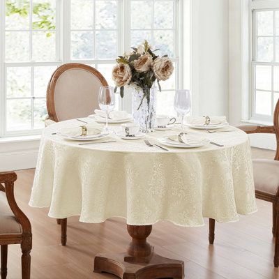 Corson Woven Damask Jacquard Polyester Tablecloth