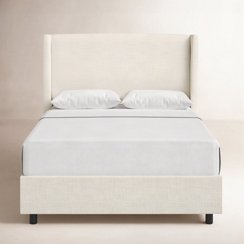 Tilly Upholstered Bed, California King, Classic Talc Linen