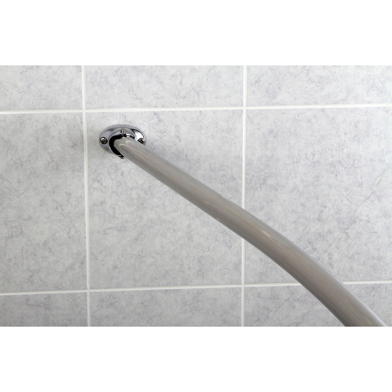 Kingston Brass Edenscape 47-Inch to 60-Inch Adjustable Curved Shower Curtain Rod, Polished Chrome