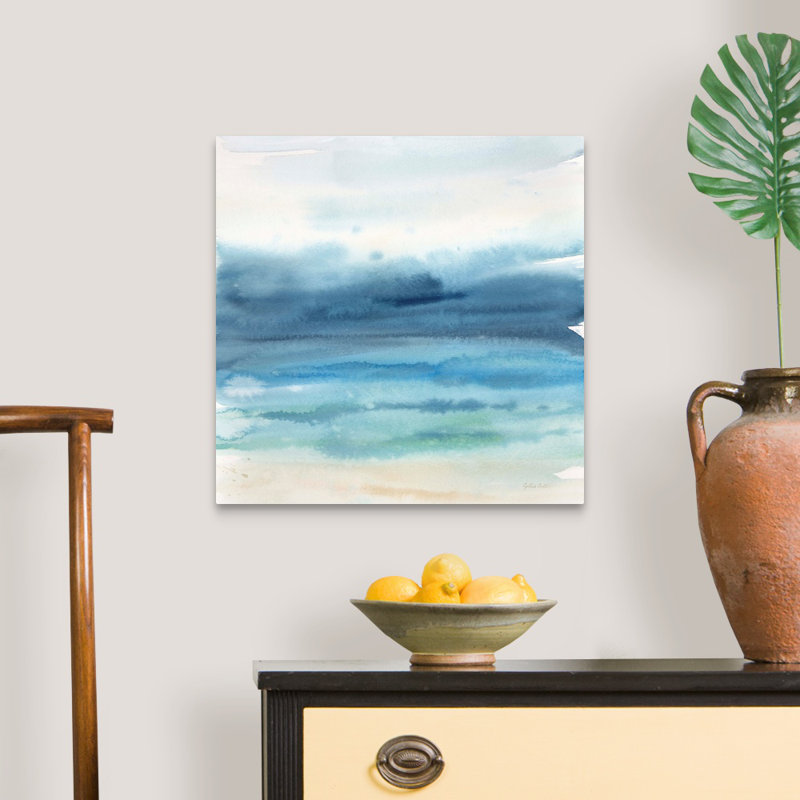 Reproduction d’art sur toile, "Indigo Seascape I" par Cynthia Coulter, H 20 po x l 20 po x P 1,25 po, Toile tendue