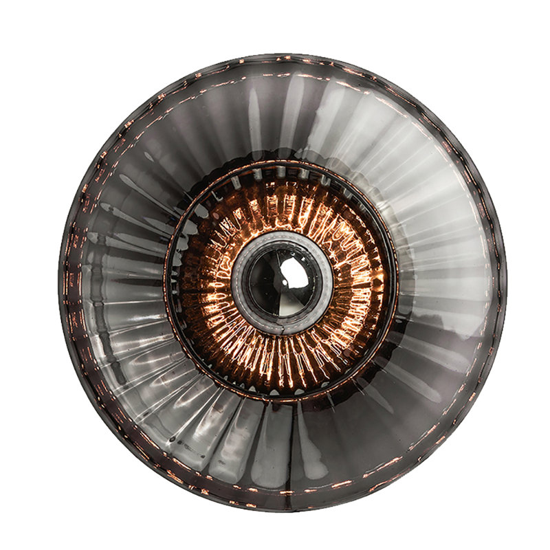New Wave 1 - Light Flush Mounted Sconce, 15" H x 15'' W x 8'' D, Rose, Yes