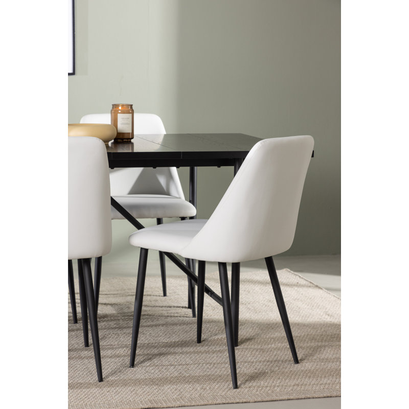 Coker 6 - Person Dining Set, White, White