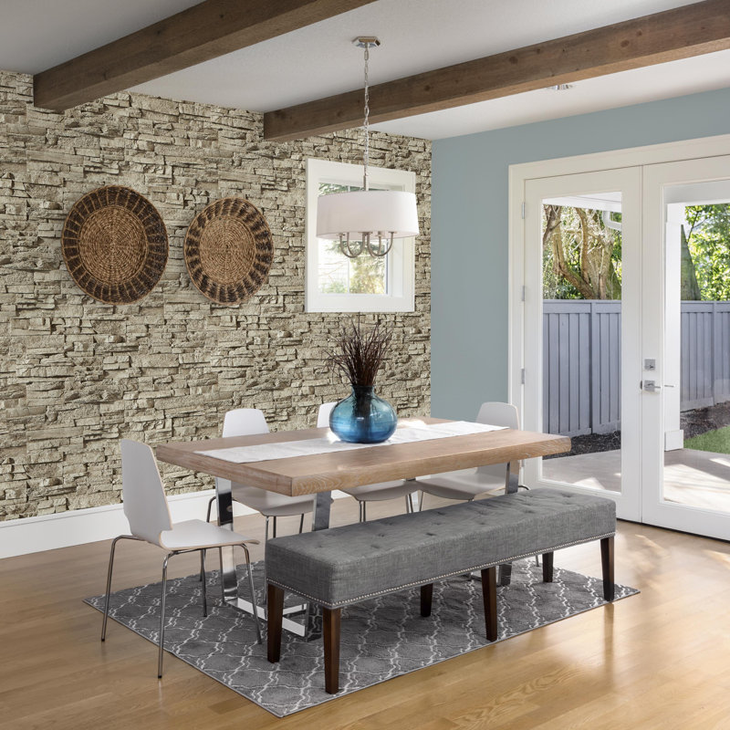 Panneau de coin extérieur en faux pierre Colorado, Beige crémeux
