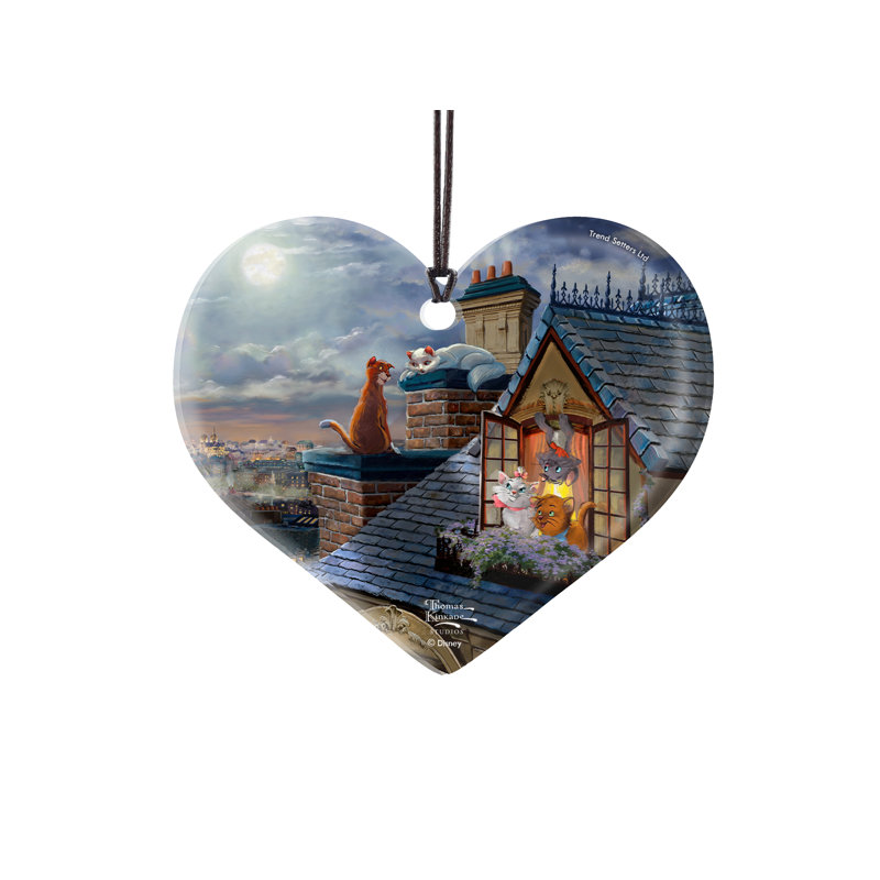 Imprimé acrylique en forme de cœur Disney, Disney / The Aristochats - Love Under The Moon