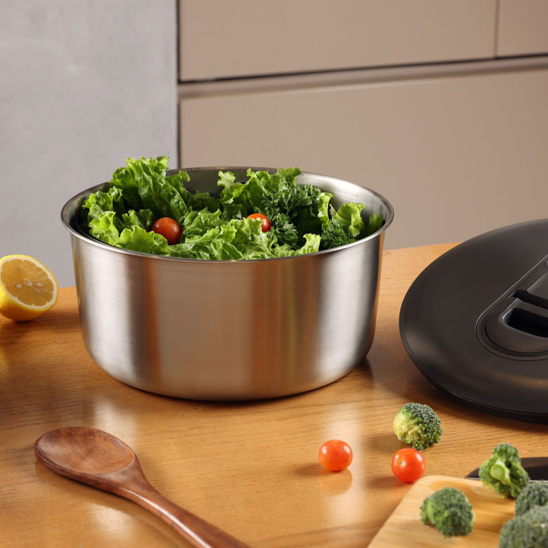 Zyliss Stainless Steel Salad Spinner, 14.7cm H x 27.7cm W