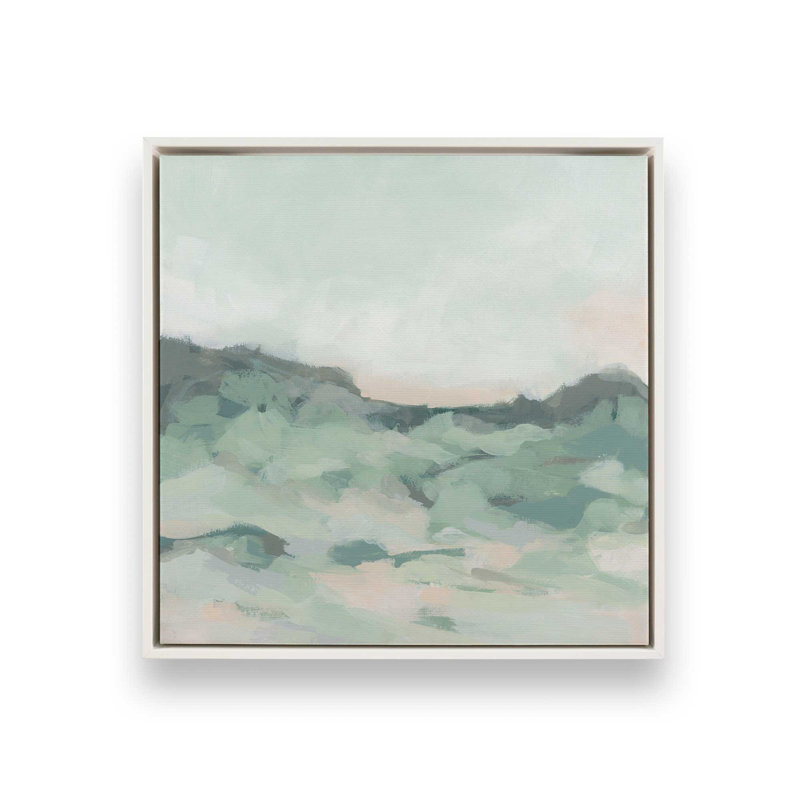 Rolling Verdant Landscape I Canvas Print, Opaque White Floater Framed, 24.75" H x 24.75" W x 1.75" D
