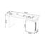 Bureau rectangulaire à 3 tiroirs en bois manufacturé brun noisette + blanc crème-108516518-108516516