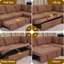 Canapé-lit modulaire Comerford avec lit escamotable, canapé modulaire en L 5 places avec rangement, canapé Cloud avec assise profonde, chenille, orange-503191677