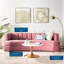 Encompass Velvet Curved 85'' Tuxedo Arm Sofa-1140309121